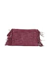 Shop_JENA_Purple Woven Raffia Fringed Textured Clutch _at_Aza_Fashions