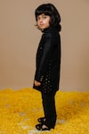 Shop_Swati Golyan_Black 100% Raw Mashru Silk Embroidery Sequin Jodhpuri And Pant Set _Online_at_Aza_Fashions