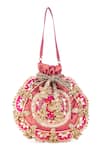 Buy_5Elements_Pink Embellished Evander Hand Embroidered Potli Bag_Online_at_Aza_Fashions