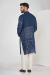 Shop_Kasbah_Blue Georgette, Cotton Embroidery, Sequins Thread And Kurta Set _at_Aza_Fashions