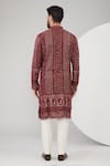 Shop_Kasbah_Maroon Georgette Embroidered Chikankari And Thread Kurta Set _at_Aza_Fashions