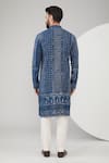 Shop_Kasbah_Blue Georgette Embroidered Chikankari Sequins And Thread Kurta Set _at_Aza_Fashions