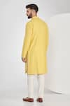 Shop_Kasbah_Yellow Silk Embroidery Chikankari Work Kurta Set _at_Aza_Fashions