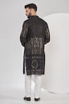 Shop_Kasbah_Black Georgette Embroidered Chikankari Kurta Set _at_Aza_Fashions