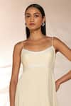 Masaba_Ivory Cotton Flex Embroidered Pomegranate Scoop Backless Dress_Online_at_Aza_Fashions