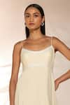 Masaba_Ivory Cotton Flex Embroidered Pomegranate Scoop Backless Dress _Online_at_Aza_Fashions