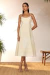 Buy_Masaba_Ivory Cotton Flex Embroidered Pomegranate Scoop Backless Dress_Online_at_Aza_Fashions