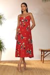 Buy_Masaba_Red Crepe Silk Printed Tropicool Scoop Backless Dress_at_Aza_Fashions