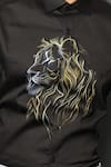Buy_Avalipt_Black Cotton Blend Handpainted Lion Fierce Shirt _Online_at_Aza_Fashions