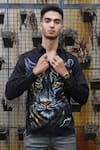 Shop_Avalipt_Black Cotton Blend Handpainted Tiger Shirt _Online_at_Aza_Fashions