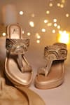 Buy House Of Vian Gold Cut Work, Sequins, Beads Maya Embellished Wedges at Aza Fashions Buy_House Of Vian_Gold Cut Work, Sequins, Beads Maya Embellished Wedges _at_Aza_Fashions