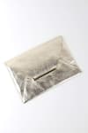 Shop_Sandalwali_Gold Uma Metallic Leather Envelope Clutch _at_Aza_Fashions