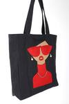 Shop_SANDALWALI_Black Pearl Katy Denim Big Tote Bag _at_Aza_Fashions