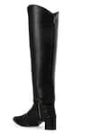 ZORI WORLD_Black Deux Pointed Toe Changeable Boots_at_Aza_Fashions