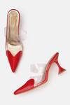 Buy_ZORI WORLD_Red Amor Pointed Heart Toe Heels_at_Aza_Fashions