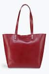 Shop_Tan & Loom_Maroon Plain Old Fashioned Top Closure Tote Bag _at_Aza_Fashions