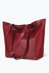 Shop_Tan & Loom_Maroon Plain Old Fashioned Top Closure Tote Bag _Online_at_Aza_Fashions