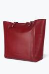 Tan & Loom_Maroon Plain Old Fashioned Top Closure Tote Bag _at_Aza_Fashions