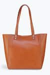 Shop_Tan & Loom_Brown Plain Top Closure Tote Bag _at_Aza_Fashions