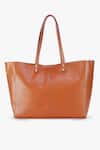 Shop_Tan & Loom_Brown Plain Top Closure Tote Bag _at_Aza_Fashions