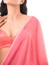 Shop_Sacred Weaves_Pink Satin Georgette Silk Paisley Pattern Handloom Saree_Online_at_Aza_Fashions