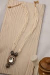 Shop_Do Taara_White Polki Drop Pendant Necklace _at_Aza_Fashions