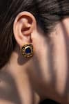 Do Taara_Gold Plated Kundan Embellished Stud Earrings _Online_at_Aza_Fashions