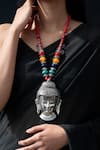 Buy_Do Taara_Multi Color Beads Lord Buddha Pendant Necklace _at_Aza_Fashions