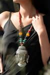 Do Taara_Multi Color Beads Lord Buddha Pendant Necklace _Online_at_Aza_Fashions