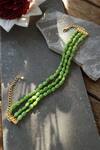 Shop_Do Taara_Green Beaded Choker Necklace _at_Aza_Fashions