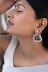 Buy_Do Taara_Black Stones, Pearls Kundan Embellished Earrings _at_Aza_Fashions