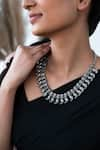 Buy_Do Taara_Silver Plated Tribal Motifs Oxidized Carved Necklace _Online_at_Aza_Fashions