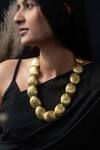 Buy_Do Taara_Gold Plated Boho Chunky Stone Embellished Necklace_at_Aza_Fashions