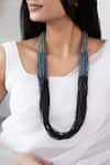 Do Taara_Black Ombre Effect Beaded Necklace _Online_at_Aza_Fashions