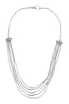 Sangeeta Boochra_Silver Plated Layered Necklace _Online_at_Aza_Fashions