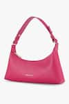 Shop_Tan & Loom_Fuchsia Plain Leather Skinny Baguette Bag _at_Aza_Fashions