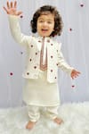 Buy_Byb Premium_White Cotton Beads Heart Embroidered Kurta Set _at_Aza_Fashions