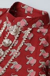 Byb Premium_Red Pure Cotton Printed Elephant Jaipuri Kurta And Pyjama Set _at_Aza_Fashions