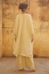 Paulmi and Harsh_Ivory Jumpsuit Linen 60x Plain Jacket Collared Neck With _Online_at_Aza_Fashions