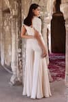 Shop_Seema Thukral_Ivory Georgette Embroidered Bead Sweetheart Janvi Pearl Embellished Jumpsuit _at_Aza_Fashions