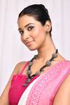 Nayaab by Aleezeh_Black Beads Jiya Clustered Banjaran Necklace_Online_at_Aza_Fashions