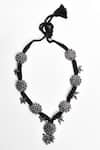 Buy_Nayaab by Aleezeh_Black Beads Jiya Clustered Banjaran Necklace_Online_at_Aza_Fashions