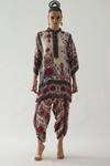 Buy_Rajdeep Ranawat_Multi Color Modal Satin Printed Blossom Sonth Dhoti Pant  _at_Aza_Fashions