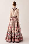 Shop_Rajdeep Ranawat_Multi Color Silk Dupion Printed Florette Leela Skirt And Shirt Set  _at_Aza_Fashions