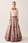 Rajdeep Ranawat_Multi Color Silk Dupion Printed Florette Leela Skirt And Shirt Set  _Online_at_Aza_Fashions