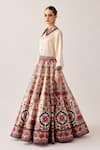 Shop_Rajdeep Ranawat_Multi Color Silk Dupion Printed Florette Leela Skirt And Shirt Set  _Online_at_Aza_Fashions