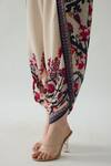 Buy_Rajdeep Ranawat_Pink Silk Printed Floral Keyhole Ramona Poncho  