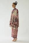 Buy_Rajdeep Ranawat_Maroon Modal Satin Printed Florette Salwar  _Online_at_Aza_Fashions