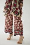 Rajdeep Ranawat_Maroon Modal Satin Printed Florette Salwar  _at_Aza_Fashions