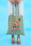 Shop_Nikasha_Ivory Parrot Parakeet Tote Bag _at_Aza_Fashions